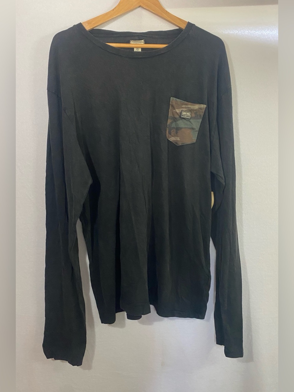 Denim & Supply Ralph Lauren Men’s Long Sleeve Cotton Camo T-Shirt Black XXL NWT